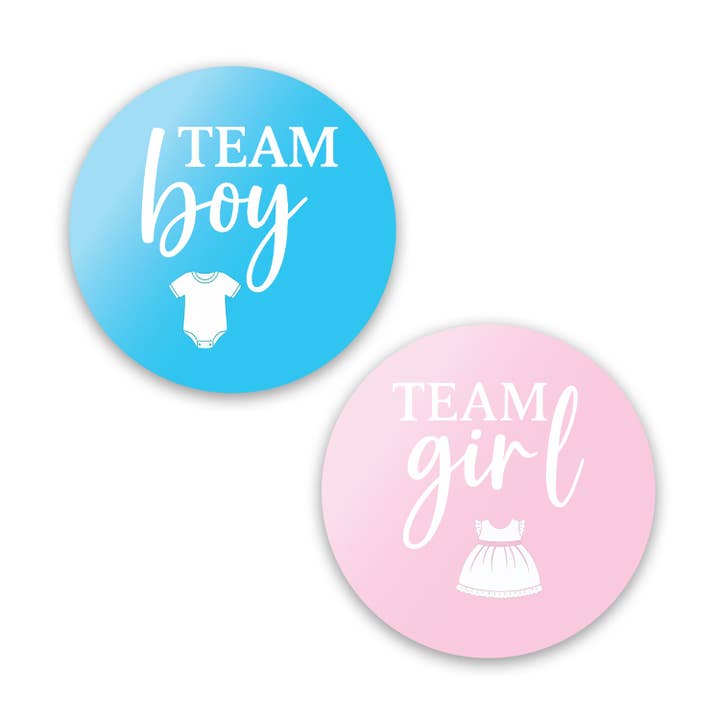 Revelación de Género - 40 Etiquetas/Hoja - 2"x2" - Estilo 3 para venta al por mayor de StickerJet