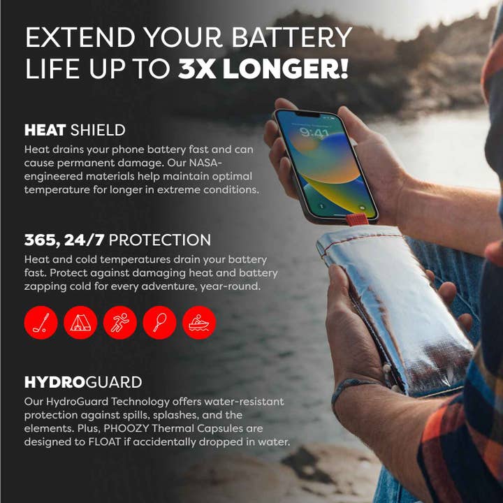 PHOOZY - Wholesale Phone Case - Unisex - Apollo Series Thermal Phone Case - Extends Battery Life 3X2