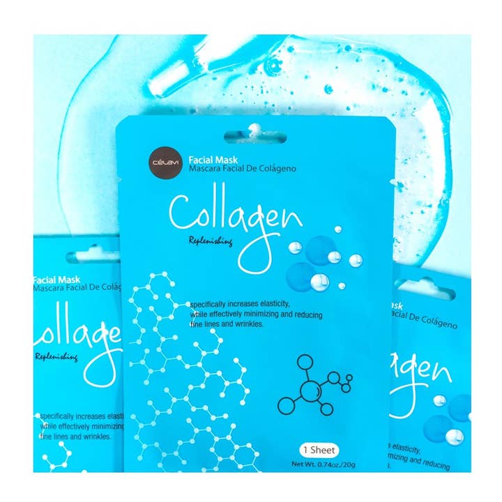 PINEAPPLE Beauty - Wholesale Skincare Face Mask - Celavi MK012 Collagen Facial Mask Refreshes - 24pc