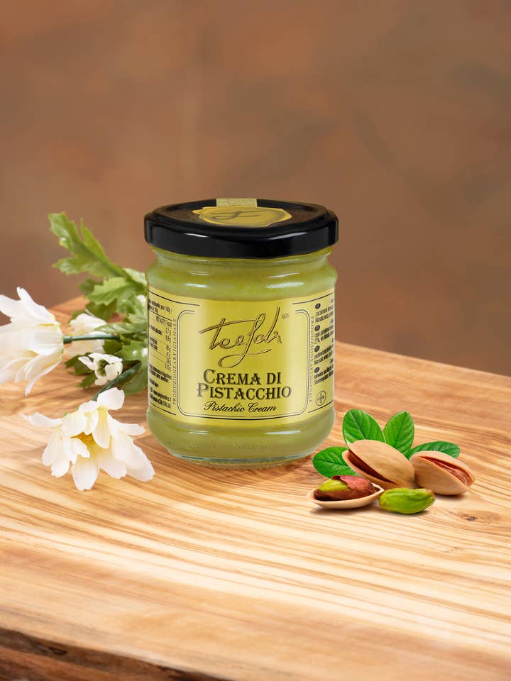 Crema Di Pistacchio 220g per la vendita all'ingrosso da parte di ANTICO PASTIFICIO TEALDI SRL (Tealdi)