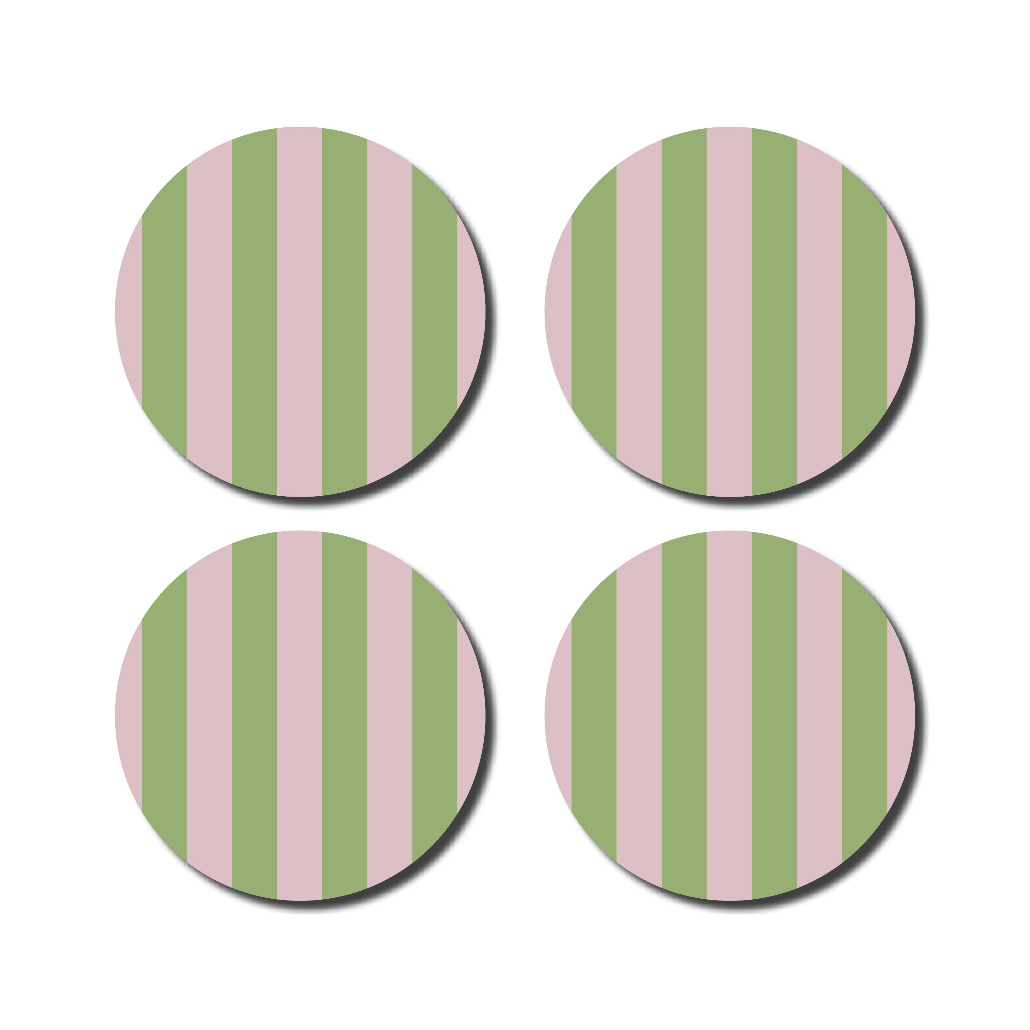 De Lange Tafel – wholesale Coasters – Coasters striped · green/pink1