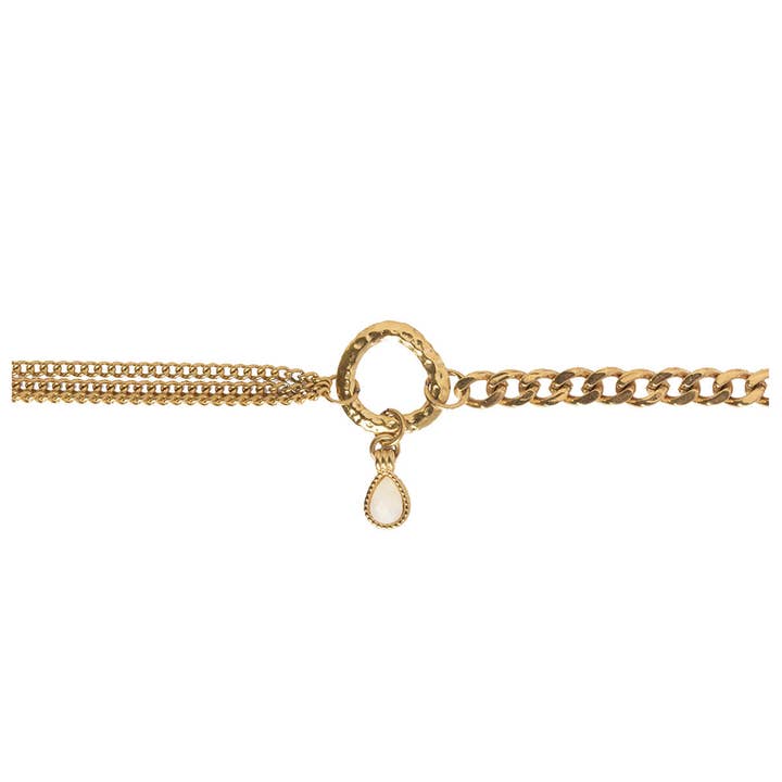 Bracelet chaîne Cherish - Nacre for wholesale by L'Atelier Emma & Chloé