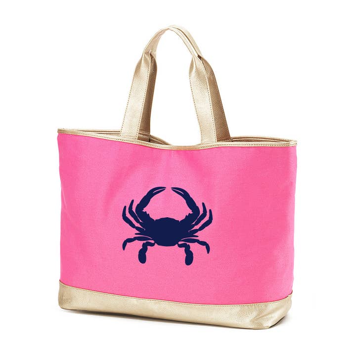 Crab Cabana Tote for wholesale by Viv&Lou