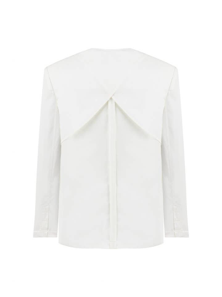 Ecru Draped Blazer for wholesale on Faire