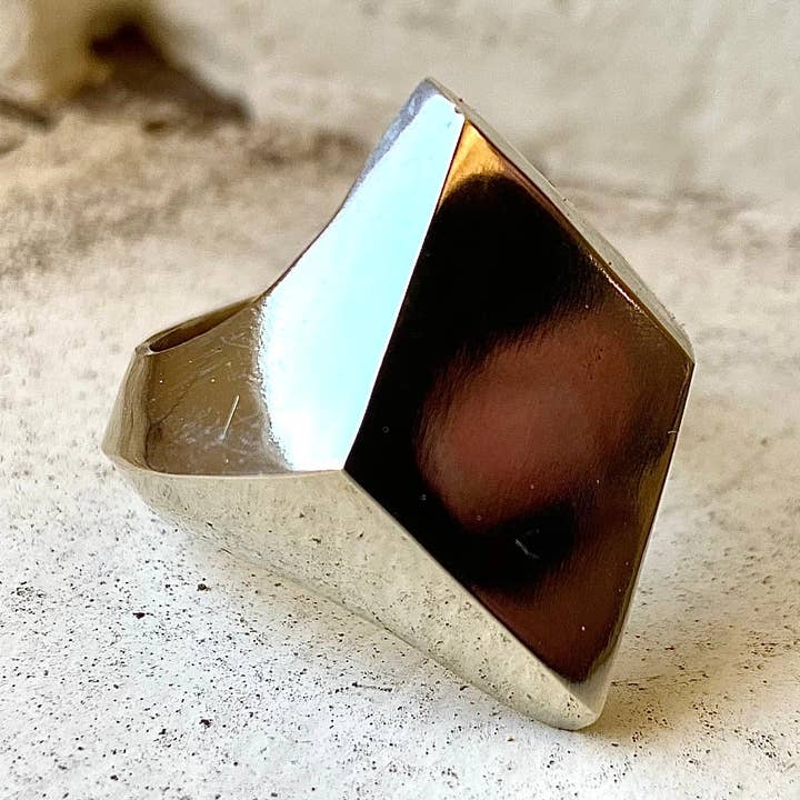 DIAMOND STAR SIGNET RING for wholesale by Brooklyn Smithy
