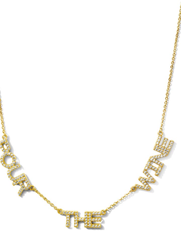 Pour The Wine Necklace for wholesale by ZAXIE by Stefanie Taylor