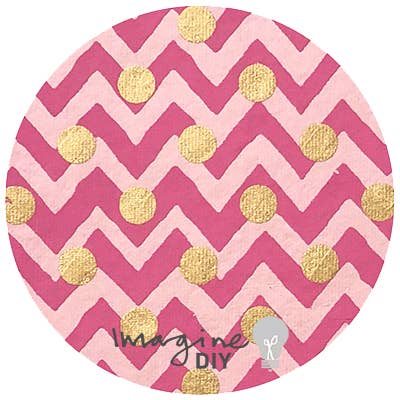 Imaginediy – wholesale Craft supplies – Razzle Dazzle in Pink and Gold (Recycled Cotton Paper)