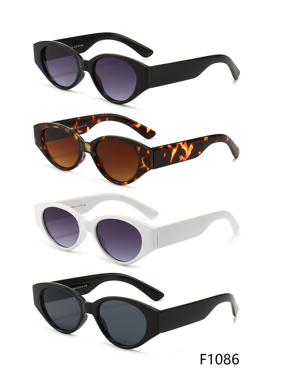 Trio Trading - Vente Lunettes de soleil – femme - Lunettes de soleil Y2K Fashion pour femmes, 12 paires, couleurs assorties, F10861