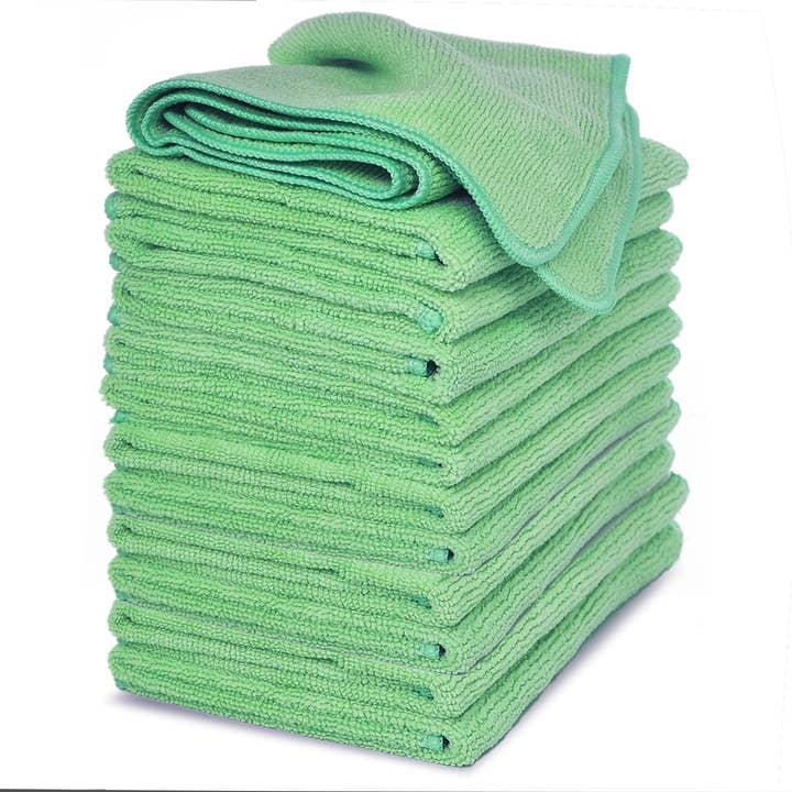 VibraWipe – wholesale Cleaning cloth – VibraWipe Microfiber Cleaning Cloth, Set of 12, Green.