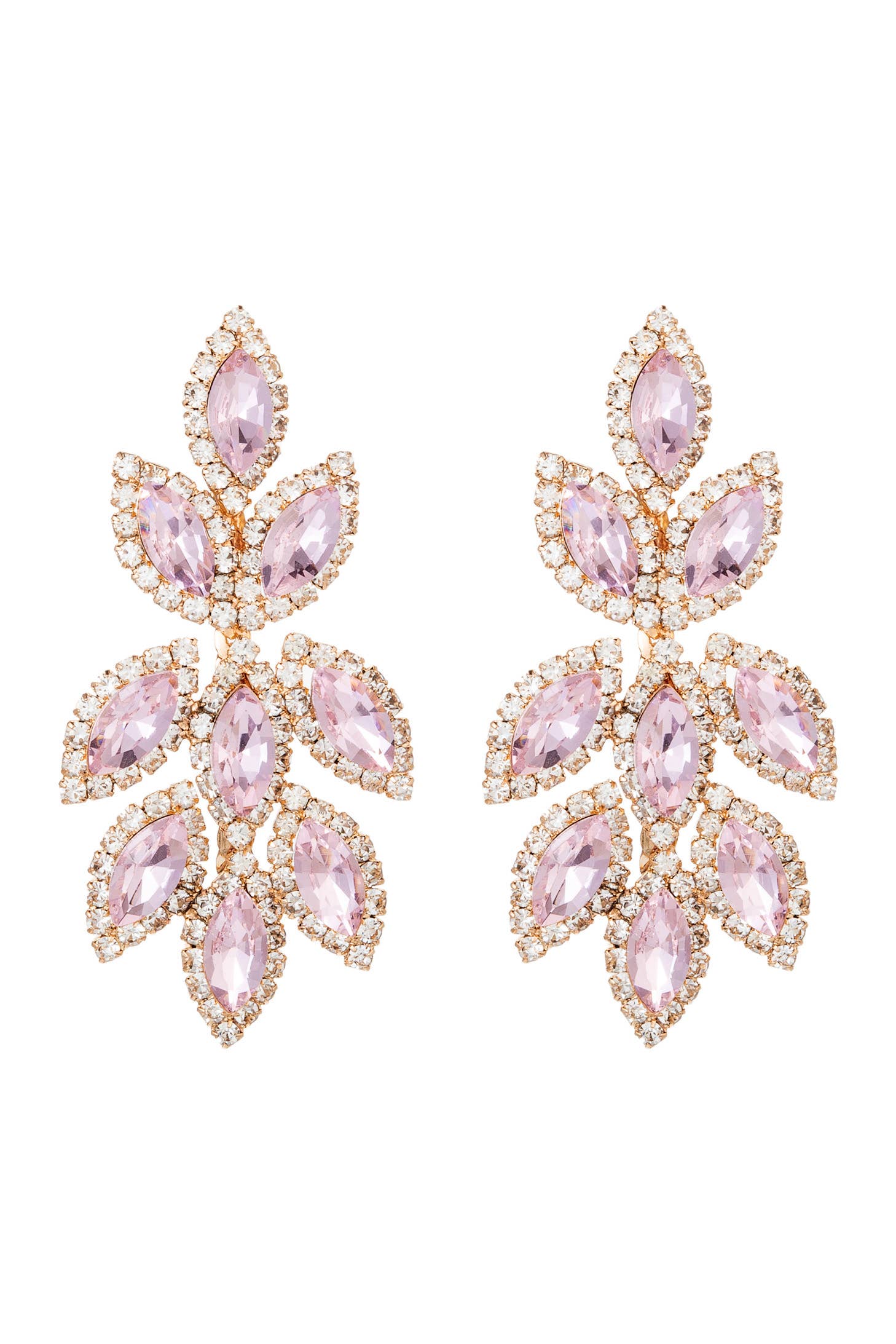 Chicas - Wholesale Dangle Earrings - Pair of drop earrings with crystal jewel rhinestones 4401111