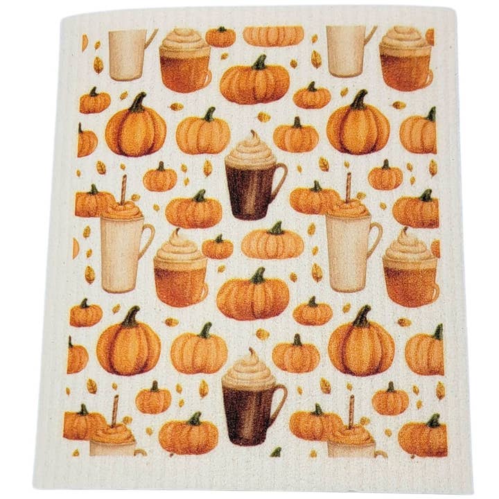 Driftless Studios - Wholesale Dishcloth - Pumpkin Spice Latte Swedish Dishcloths0
