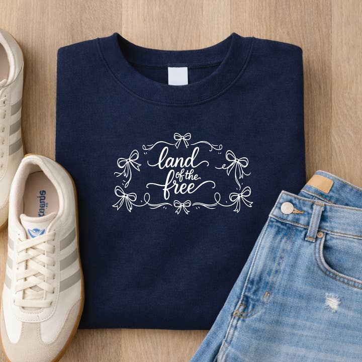 Land of the Free Sweatshirt for wholesale by Desert City Clothing Co.