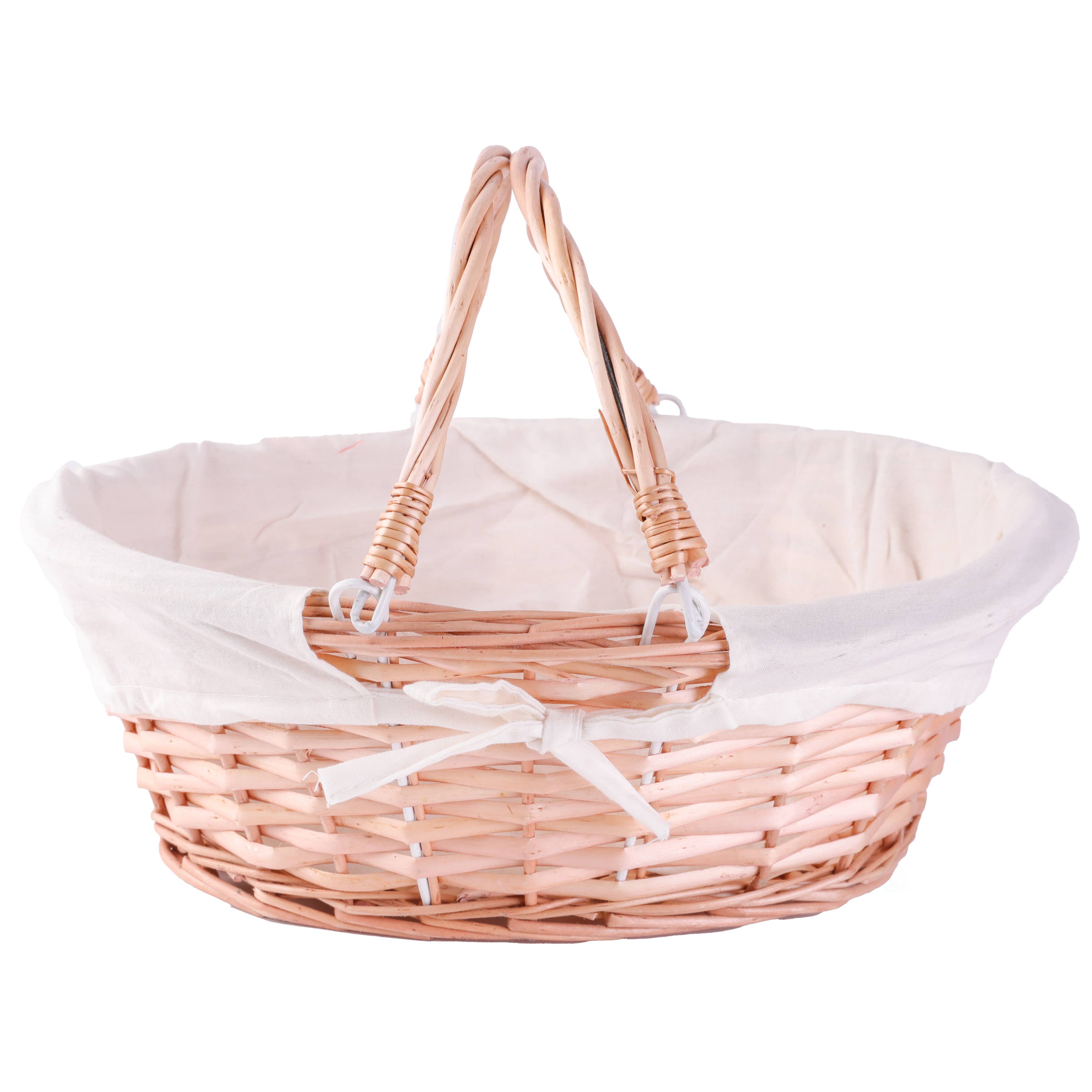 Quickway Imports - Wholesale Picnic Basket - Wicker Willow Picnic Basket with Double Drop-Down Handles2