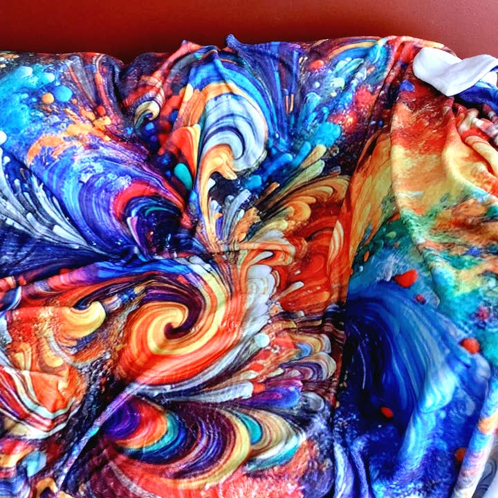 Ohhh So Swag - Wholesale Throw Blanket - Geometric Blue Throw Blanket for Couch Bed Chair Bed | US18