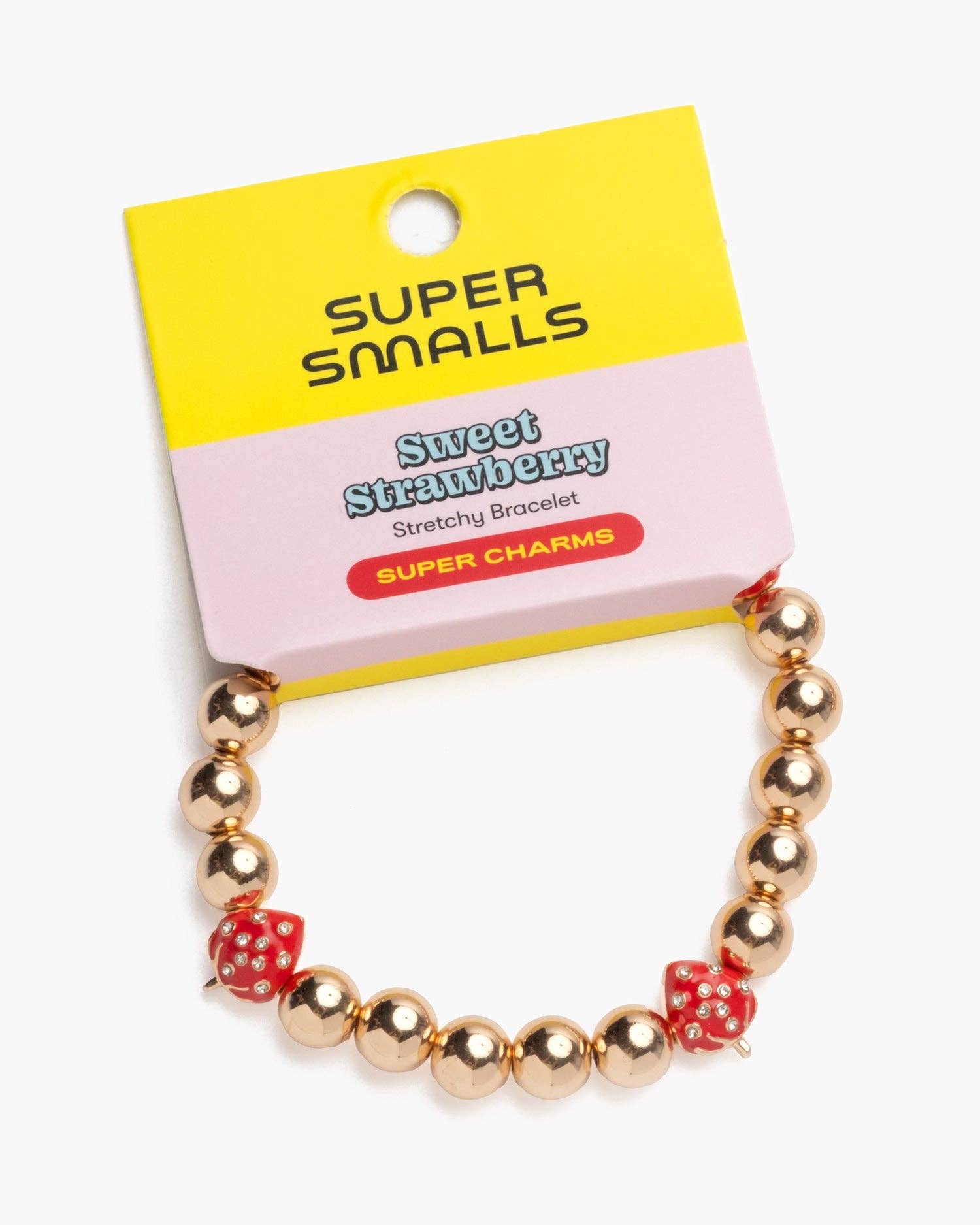 Super Smalls - Wholesale Beaded Bracelet - Kids - Sweet Strawberry Stretchy Bracelet Super Charms0