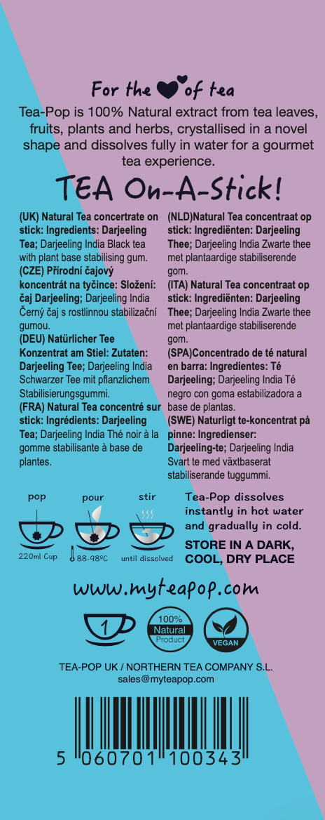 Northern Tea Company - Wholesale Health/Detox Tea - Darjeeling Gourmet TEA on-a-stick! / (20x stick Tray)3