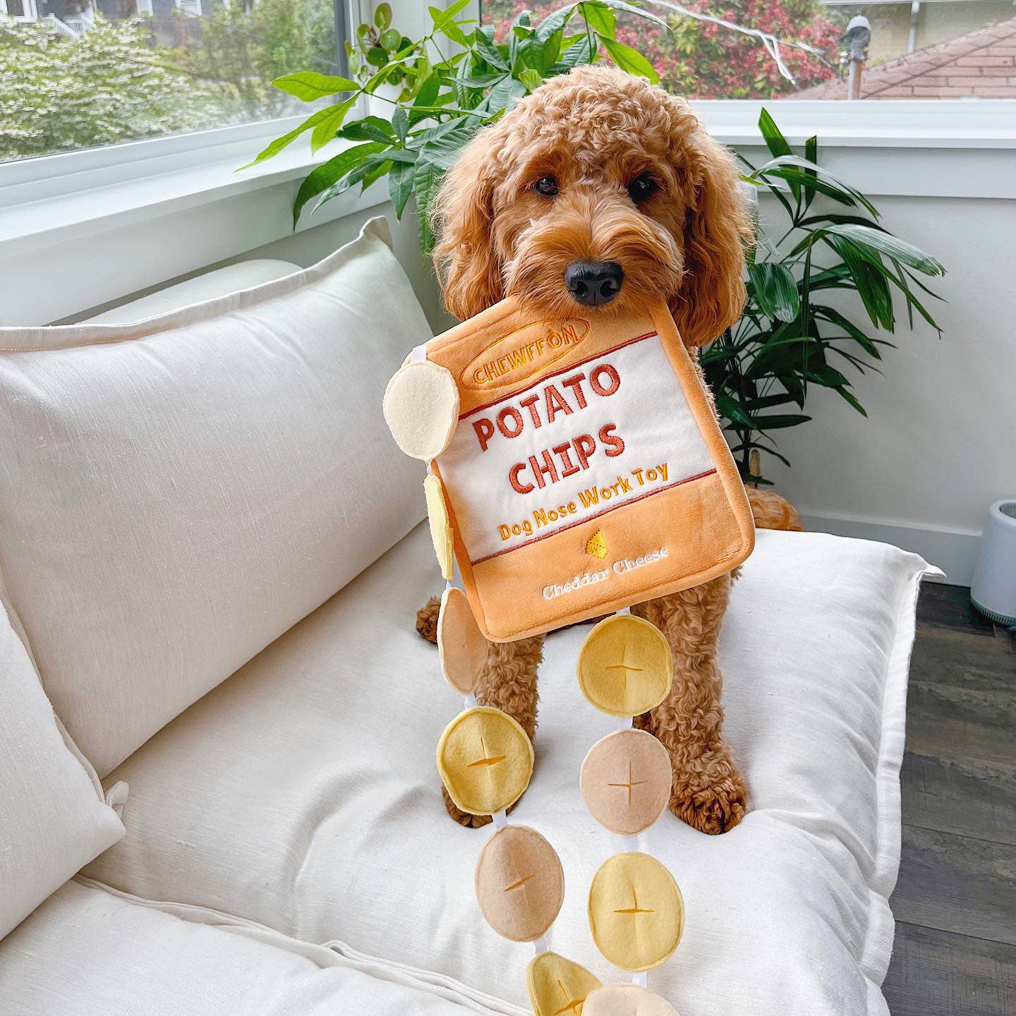 CHEWFFON – Großhandel Plüschtier – Hund – CHEWFFON Raschel-Kartoffelchips-Hundespielzeug5