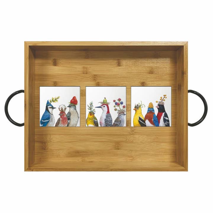 BAMBOO WOOD SERVING TRAY-THE BERRY FESTIVAL for wholesale by Paperproducts Design • Ambiente