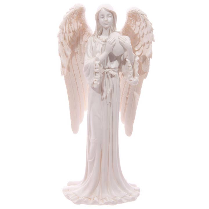 Puckator Ltd - Wholesale Ornament - White Standing Angel Figurine 20cm