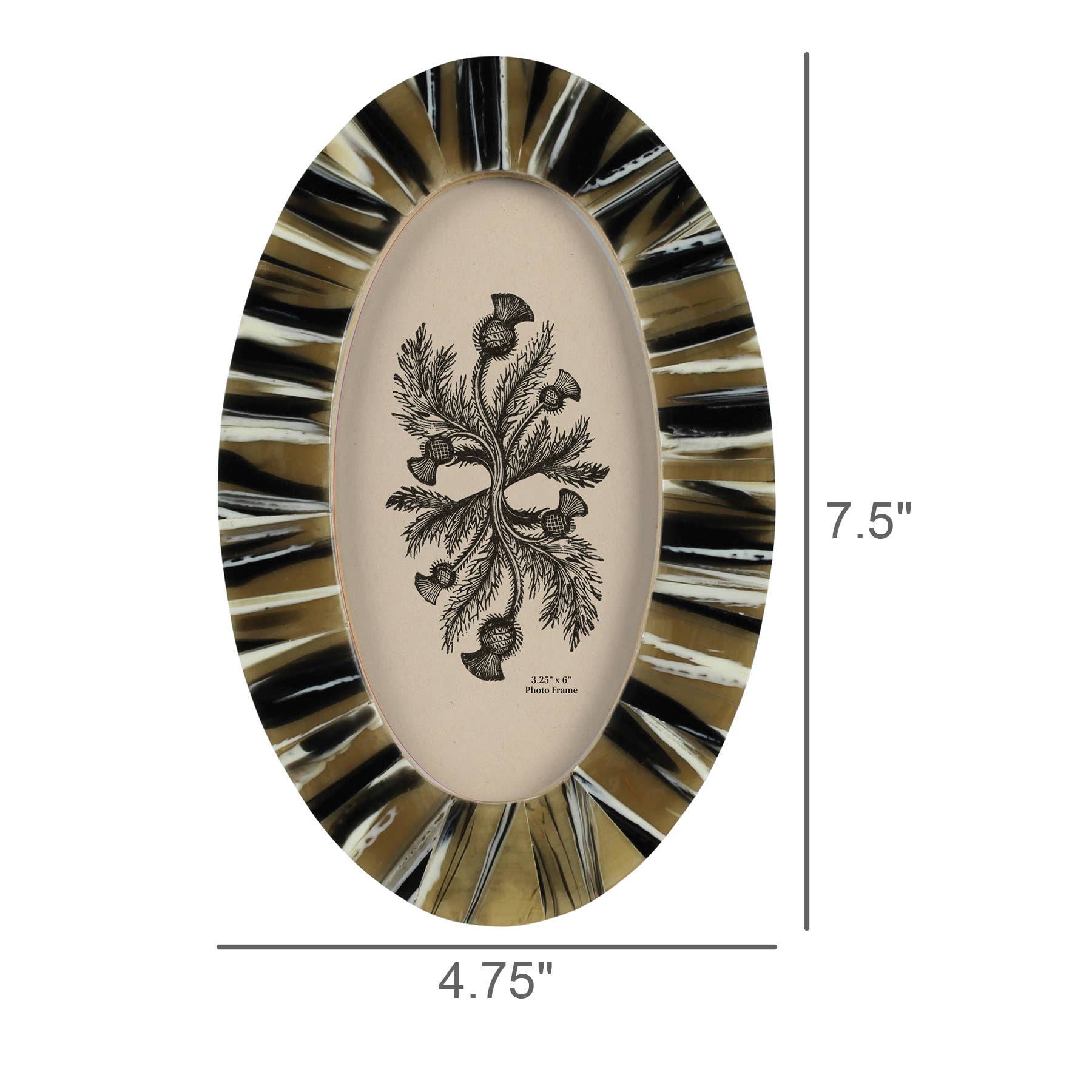 HomArt - Wholesale Picture Frame - Picture Frame - Oval, Marbled Resin 3.25x62