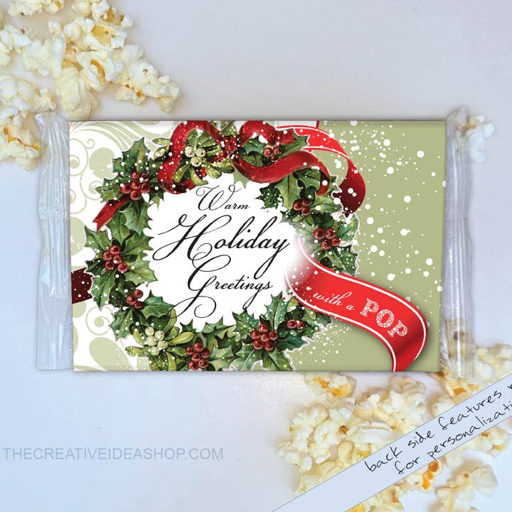 The Creative Idea Shop - Wholesale Flat wrap - Holiday Christmas Microwave Popcorn Paper WRAPPERS ONLY2