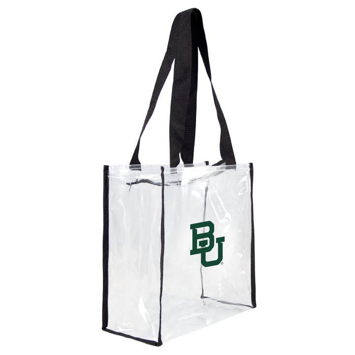 NCAA Baylor Bears Clear Square Stadium Tote for wholesale by Little Earth Productions