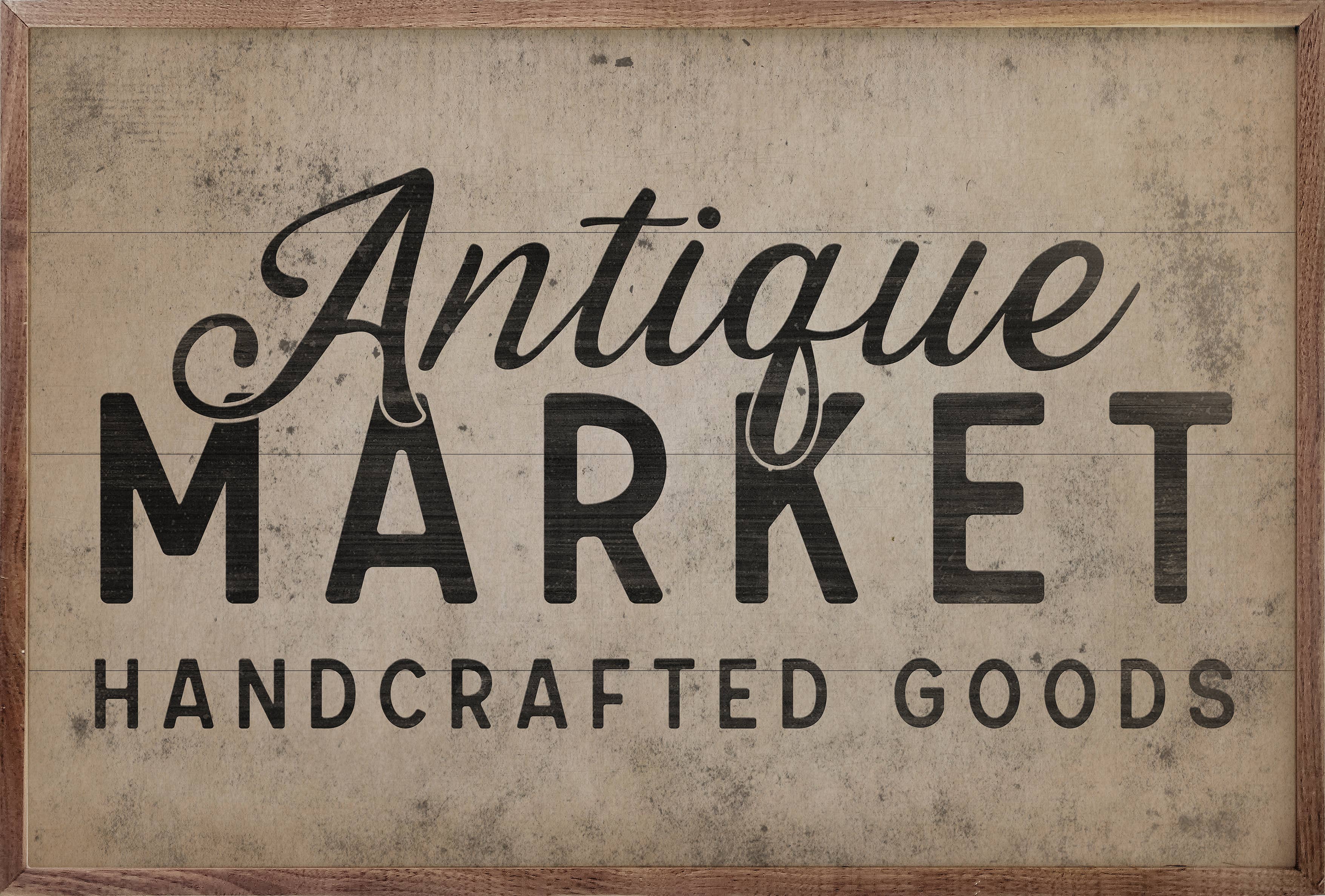 Kendrick Home - Wholesale Wood Wall Art - Antique Market Handcrafted Goods White0