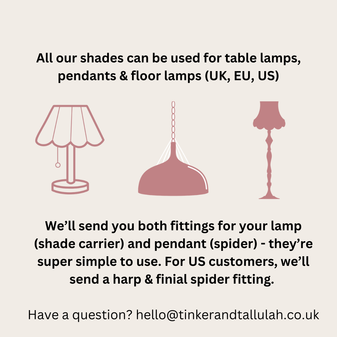 Tinker & Tallulah – wholesale Lampshade – The Raspberry Fringed Lampshade4