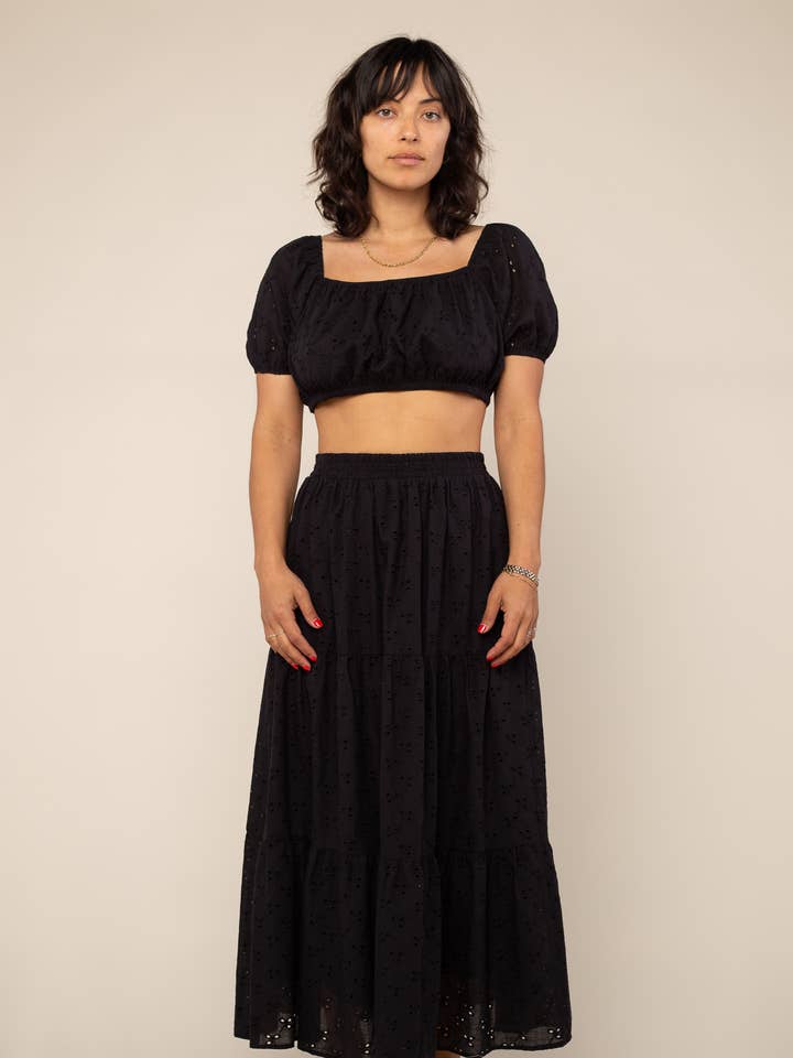 Cotton Eyelet Skirt for wholesale by NLT