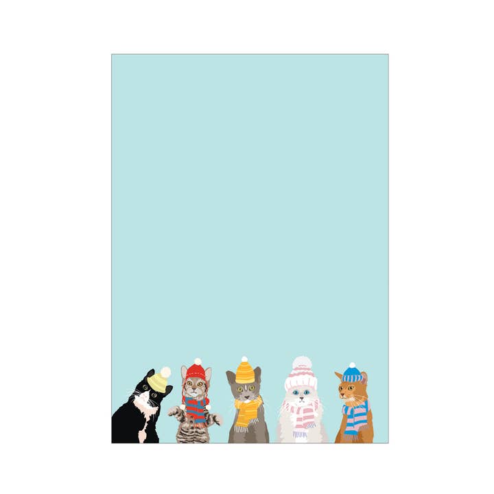 Apartment 2 Cards – Bloco de notas por atacado – Bloco de notas Winter Cats 4,75x6,5"1