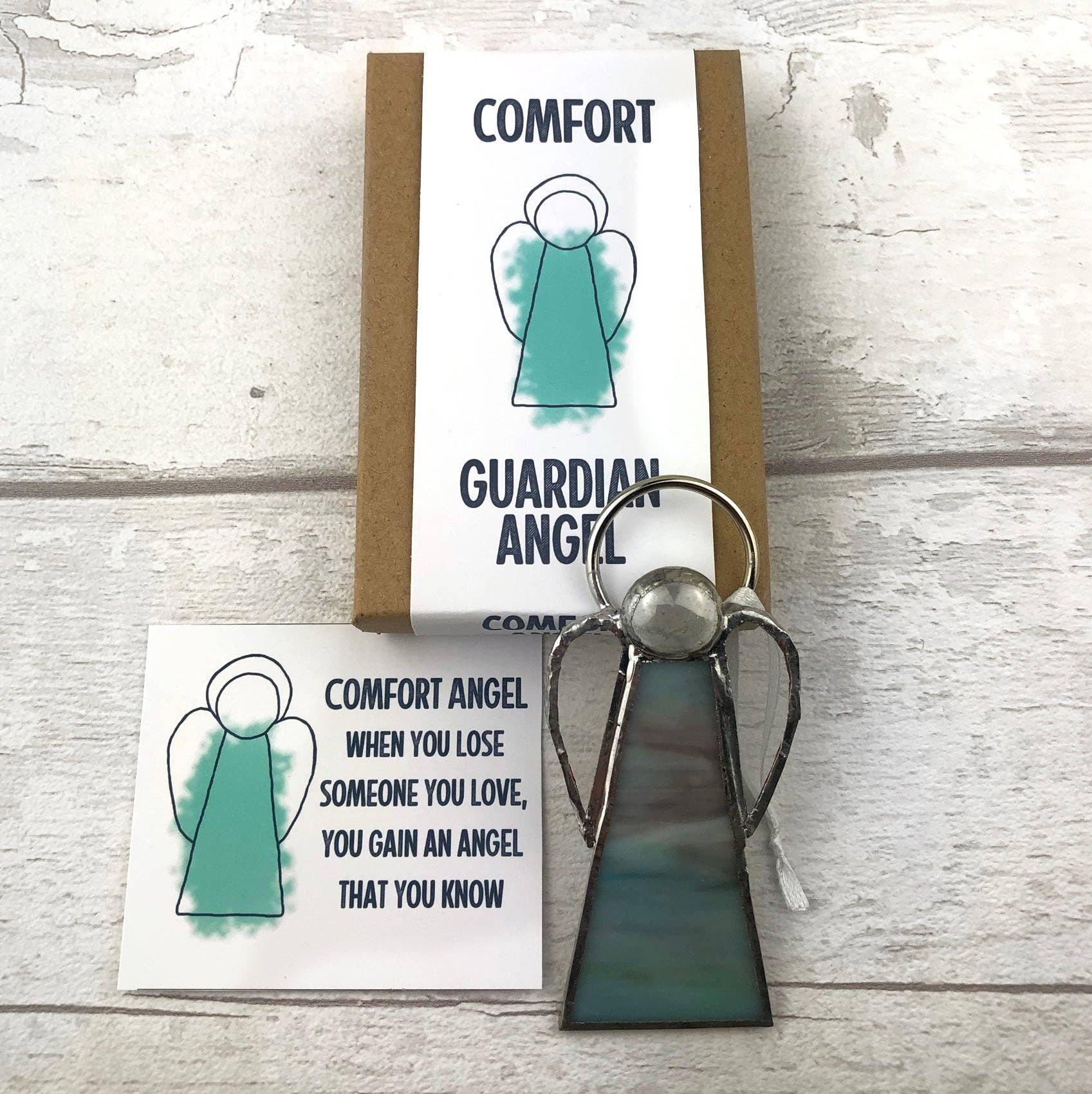 GlassHouse Design – Großhandel Sonnenfänger – Comfort Angel — Geschenk für Trauerfall in Buntglas2