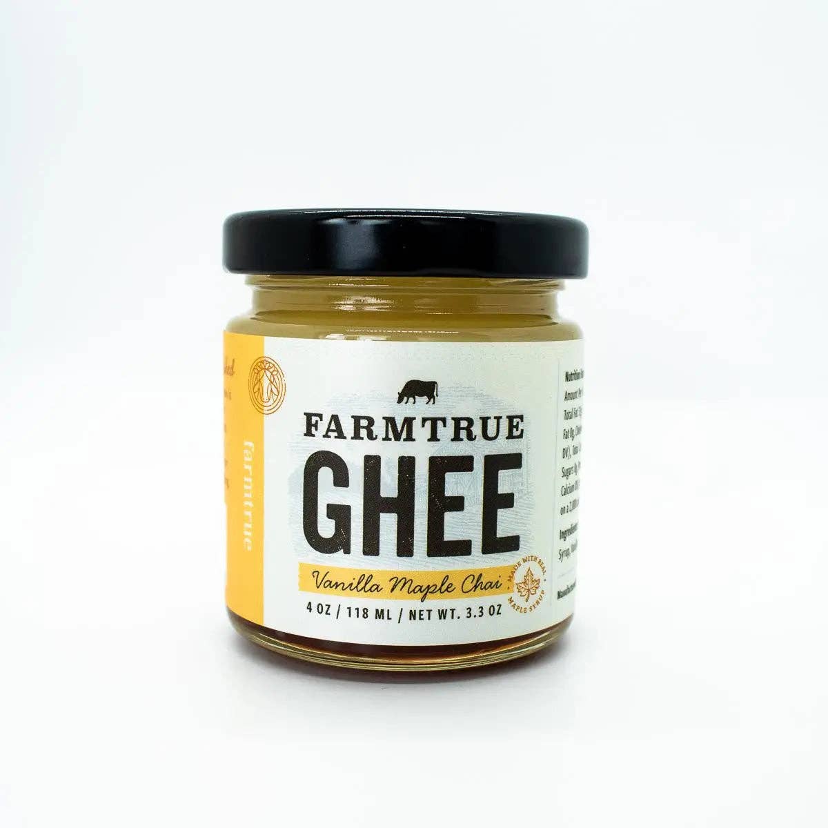 Farmtrue - Vente Huile de cuisson - Ghee nourri à l'herbe – Chai à la vanille et à l'érable3