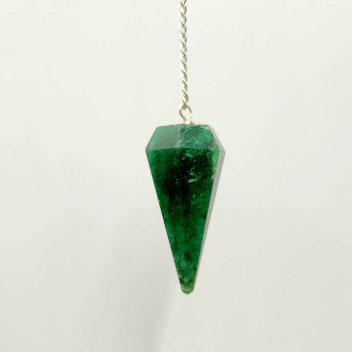 Meraki Gemstones - Wholesale Meditation Supplies - Jade Pendulum w/Chakra Beads-Silver Plate Chain8