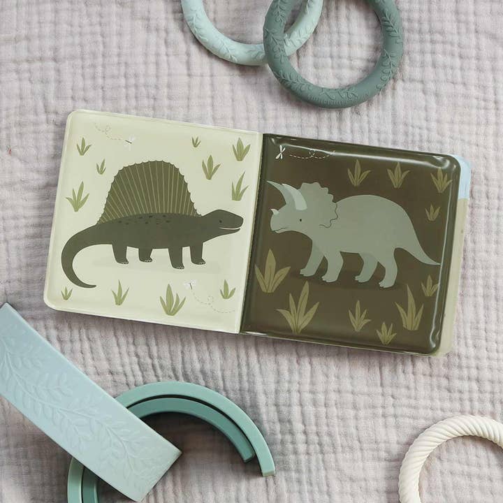 A Little Lovely Company – wholesale Baby and toddler book (0–2) – Bath book: Dinosaur friends5