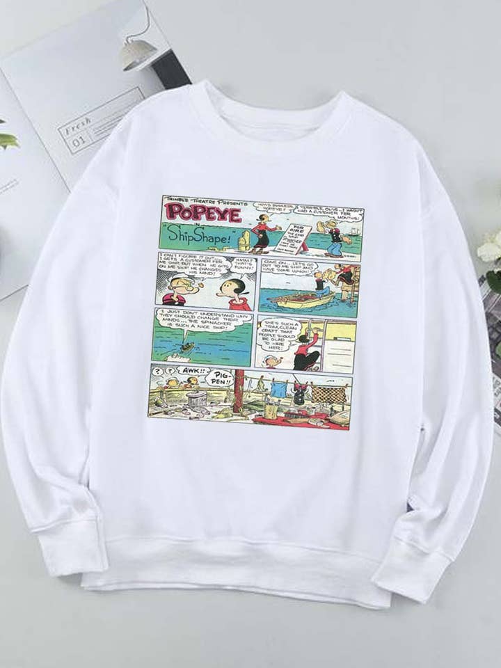M9244 - SW POPEYE camisolas gráficas por atacado de HARANG