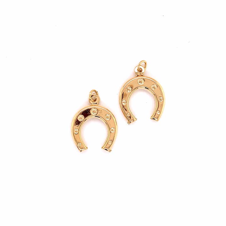 The Bead Bazaar - Wholesale Individual charm/pendant - Gold Filled Horseshoe Charm, Small Horseshoe Pendant, Simple Horseshoe Charm For Bracelet, Good Luck Charm, Gold Lucky Pendant, Horseshoe Charm1