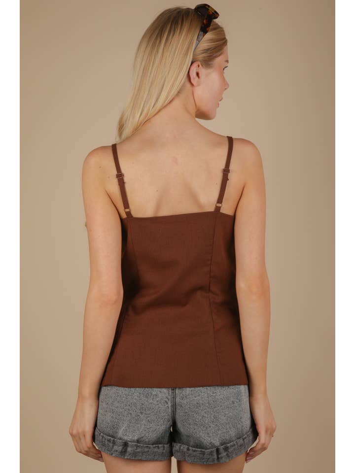 VERY J – Camisa com botões no colarinho – Mulher por atacado – NJ90371-Camisa de Botão em Tecido Sólido