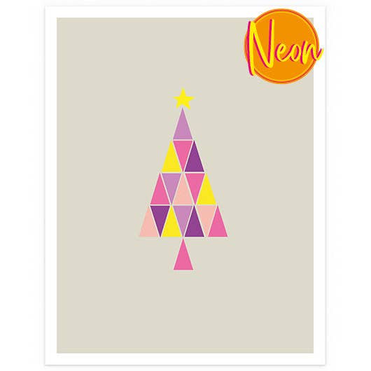 X Driehoekboom | AuriCard | Kerstmis | Neon Ansichtkaart voor wholesale door Hey!Cards GmbH & Co. KG