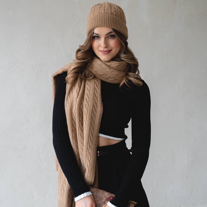 Ander - Wholesale Beanie - Women's - BELLANO Cashmere Blend Knitted Beanie 4