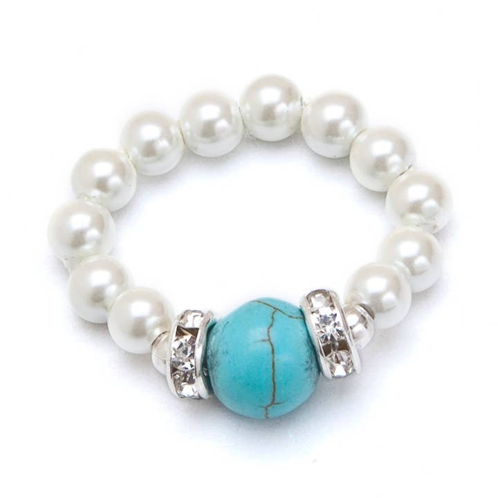 Anillo magnético blanco y turquesa para venta al por mayor de Magnehealth