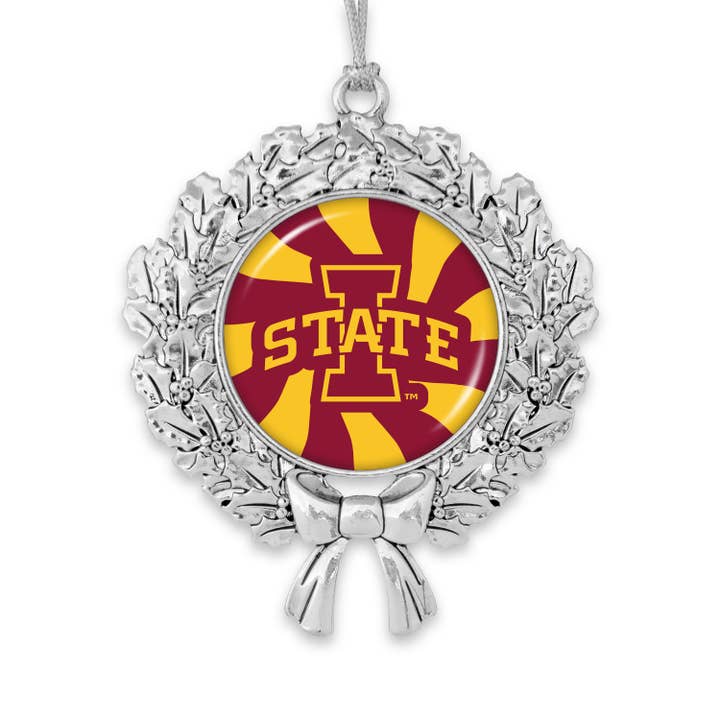 Iowa State Cyclones Mint Wreath Ornament for wholesale by From The Heart