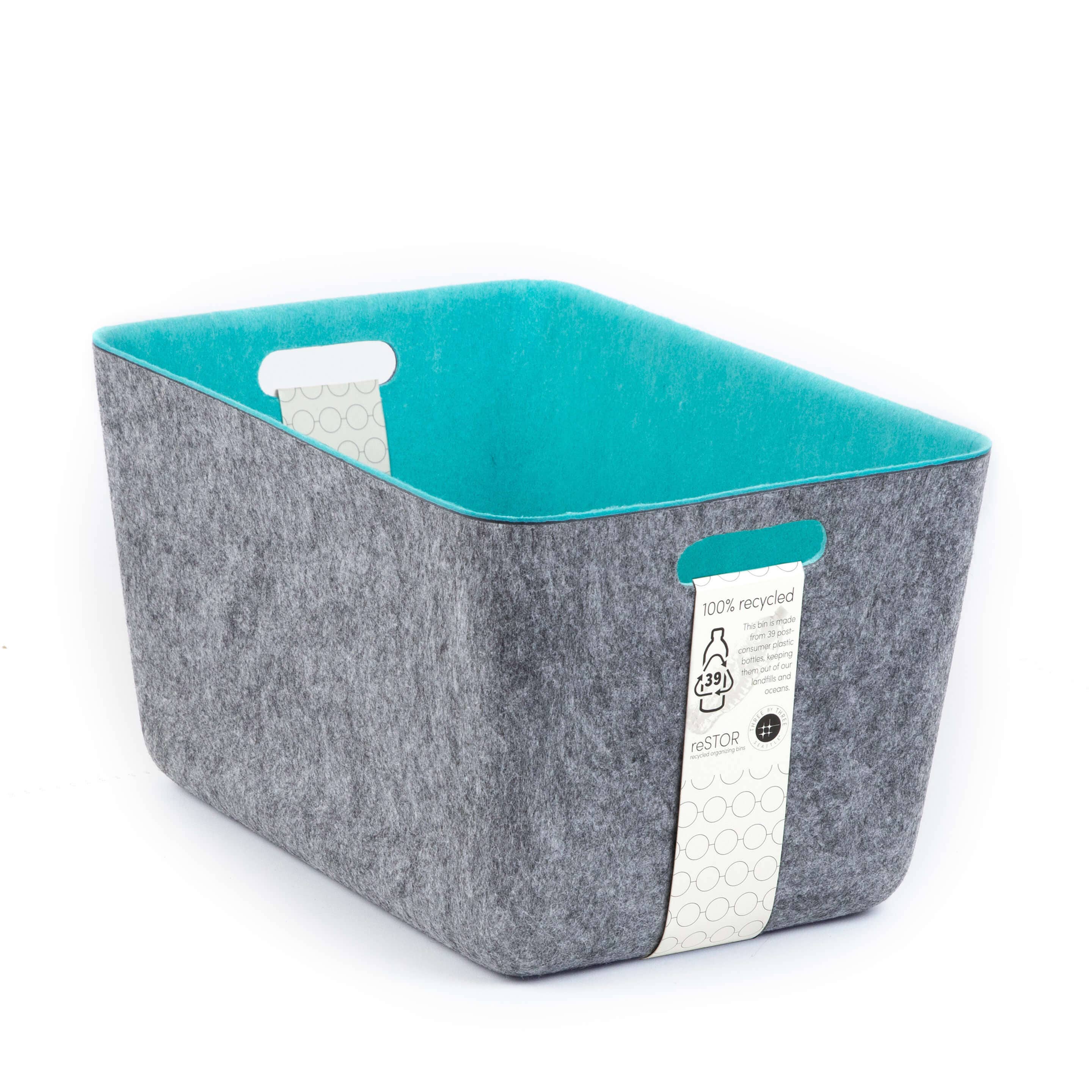 Three by Three Seattle - Wholesale Storage Bin - reSTAK recycled FELT storage medium tall17
