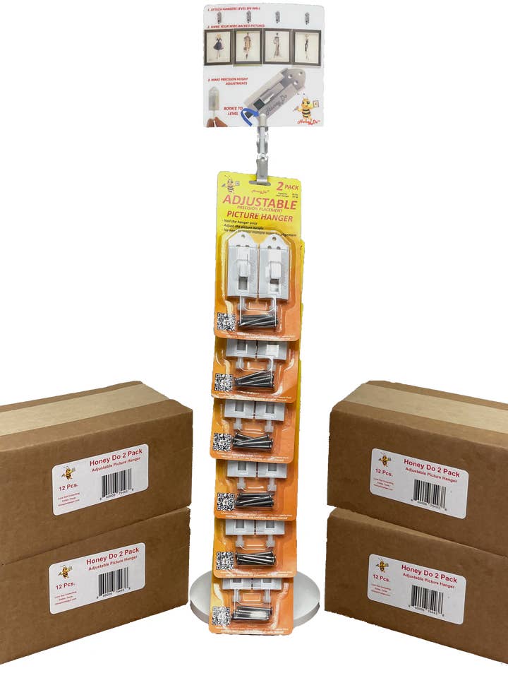 1HDB - (Starter Kit B) HoneyDo® Hanger Retail Starter Kit B Package for wholesale by HoneyDo® Precision Adjustable Pictures