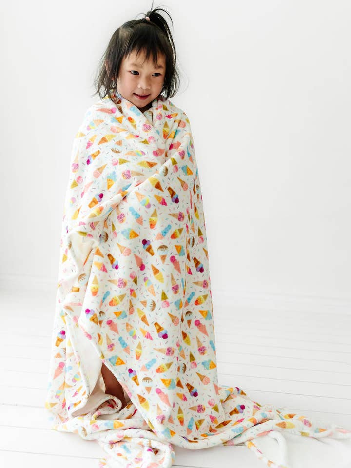 Plush Blanket-Ice Cream for wholesale by Macaron + Me