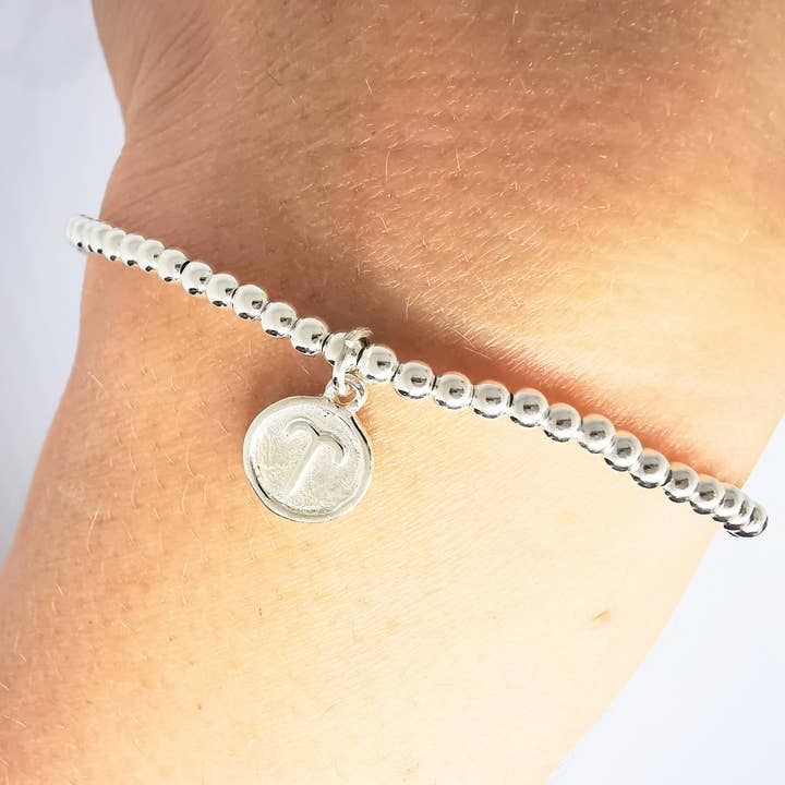 ARIES Silver Beaded Bracelet for wholesale by Sophellie Jewellery