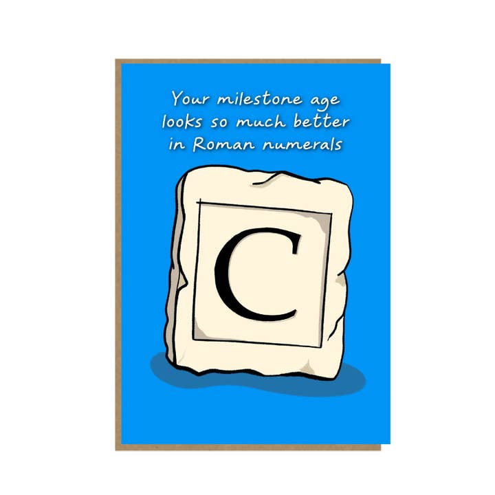 Latin 100 - milepælsfødselsdagskort - 4x6 for engroshandel hos Pickled Prints