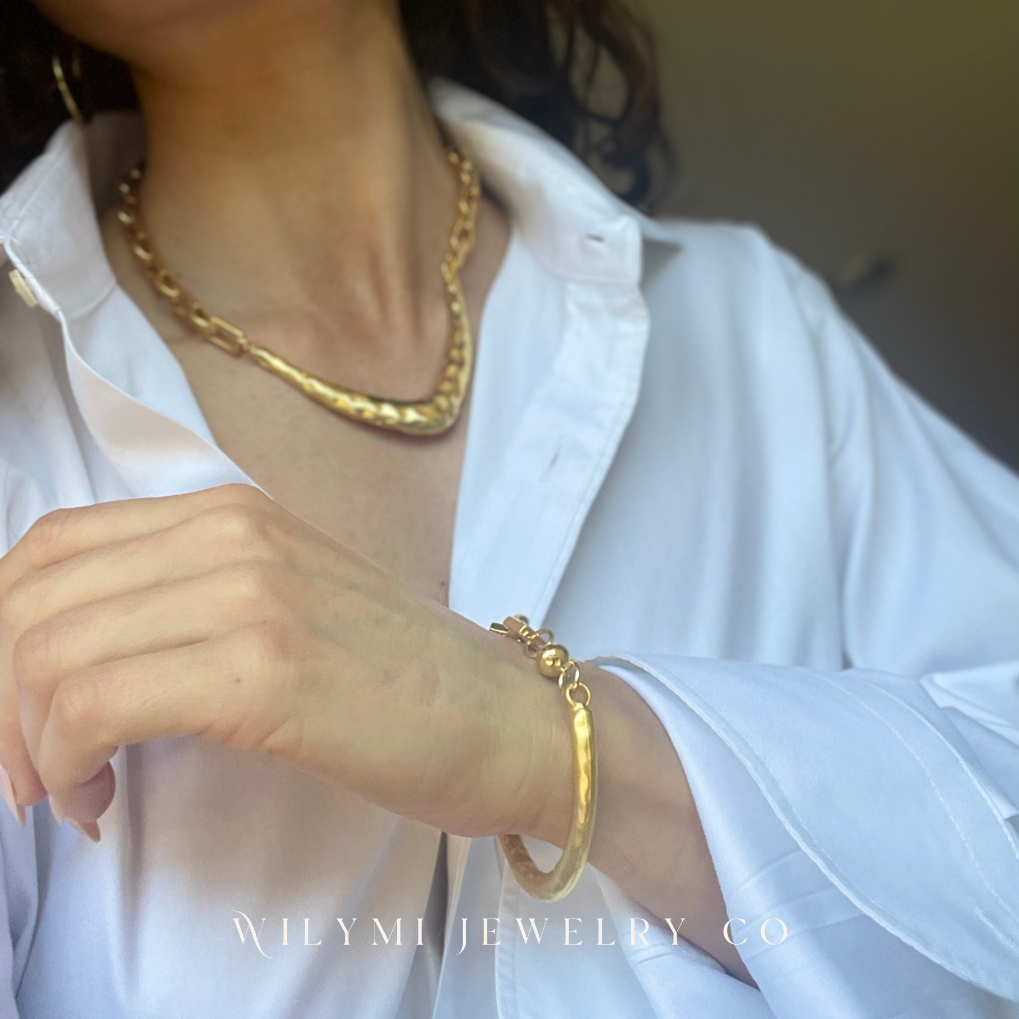 WILYMI Jewelry Co - Wholesale Link & Chain Bracelet -  HOW Gold Anchor Bracelet | 24k GF | Lobster Clasp 6