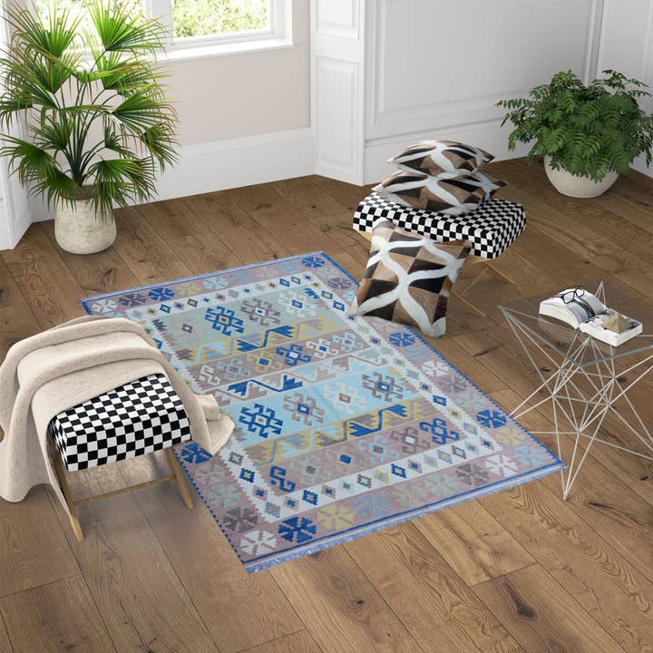 Moderne Cascade Kilim Tæppe for engroshandel hos Fybernots