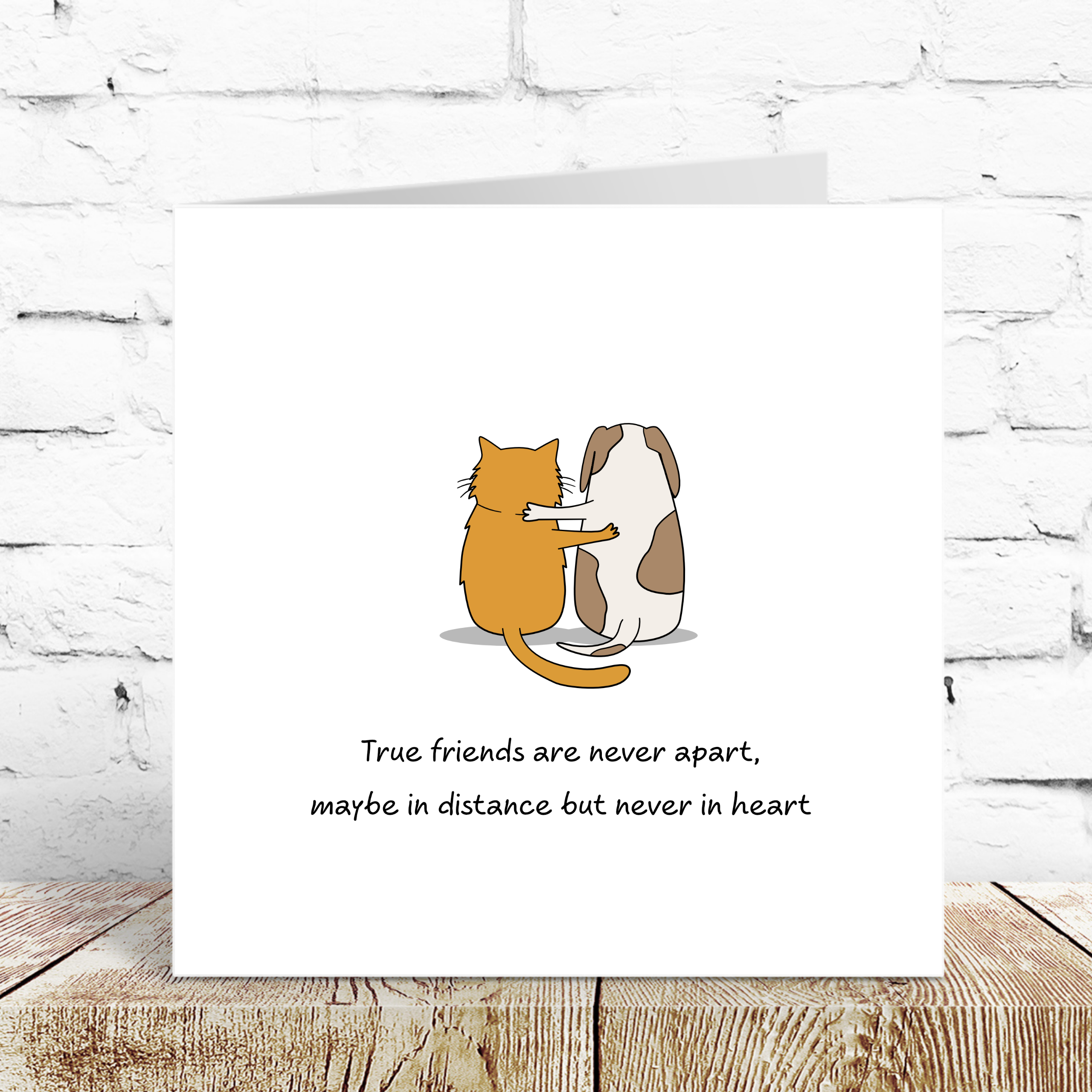 Swizzoo Cards – wholesale Birthday card – Best Friend / Friendship Card Female Missing You Birthday Card Dog Cat Apart1