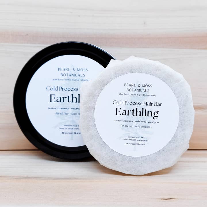Cold Process Hair Bar - Earthling for wholesale by Pearl & Moss Botanicals Inc.